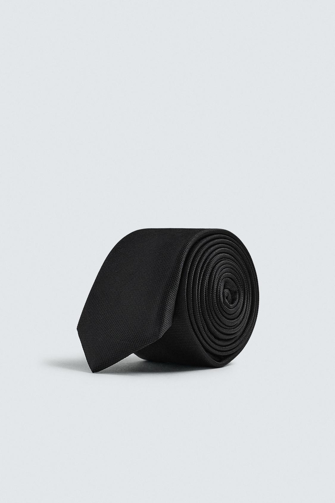 ТОНКИЙ ГАЛСТУК ИЗ 100% ШЕЛКА ZARA