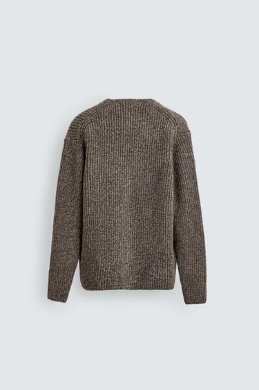CARDIGAN STRUCTURE CANNELÉ - Marron clair chiné de Zara - Image 6
