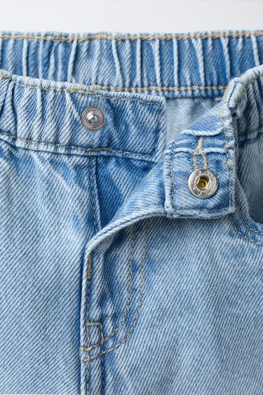 RIPPED WIDE-LEG JEANS - Light blue by Zara - Image 2