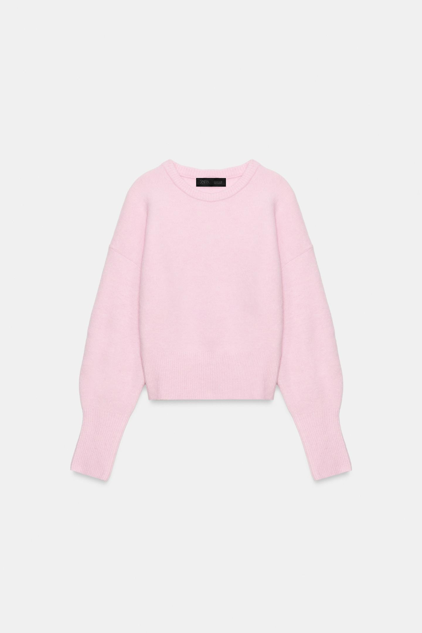 Женский свитер Zara Soft-Knit Jumper, цвет: Розовый — фото 6