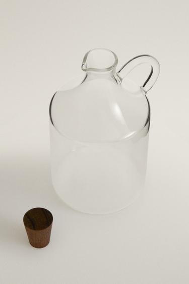 BOROSILICATE GLASS OIL/VINEGAR CRUET - Transparent by Zara - Image 1