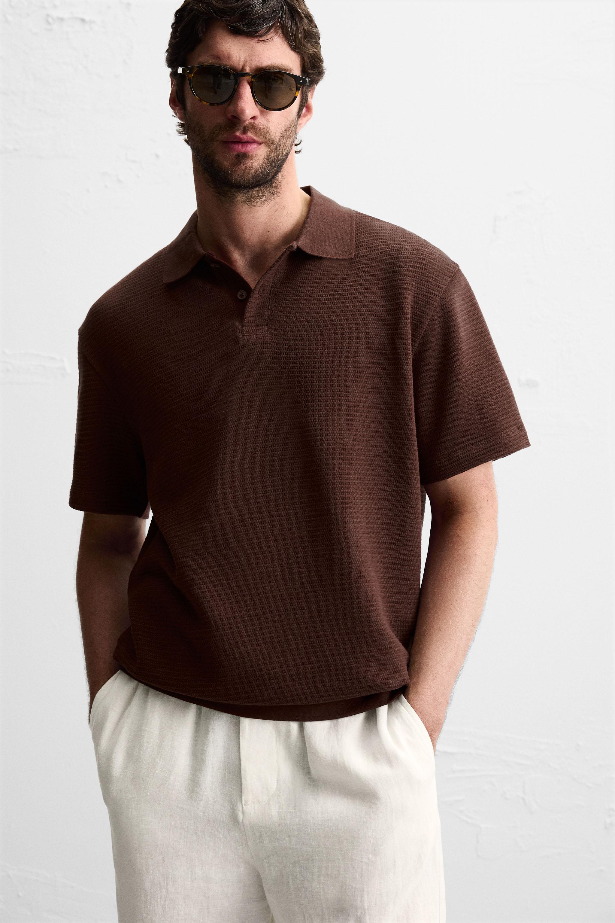 JACQUARD TEXTURED POLO SHIRT