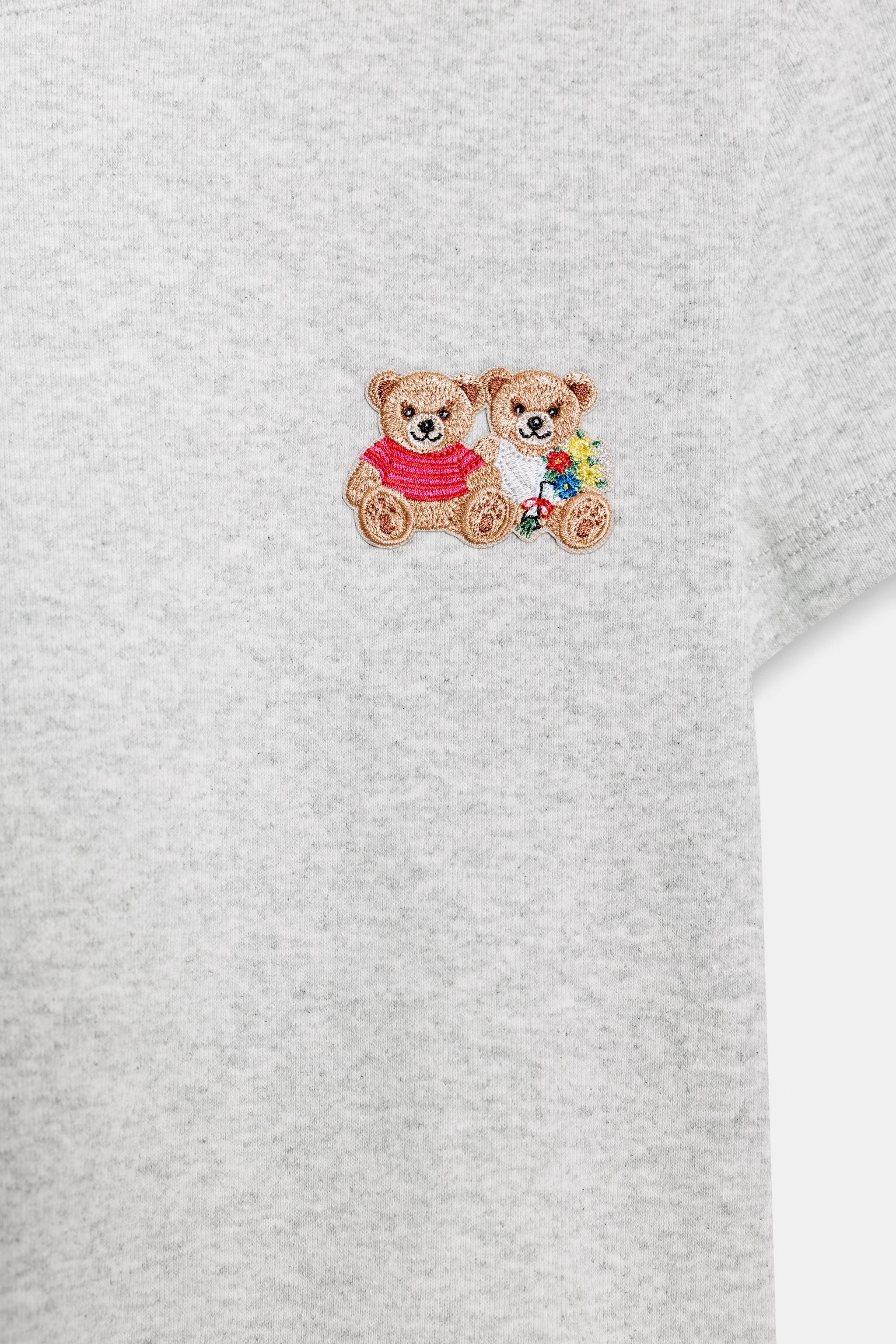 T-SHIRT COURT BRODÉ OURSON
