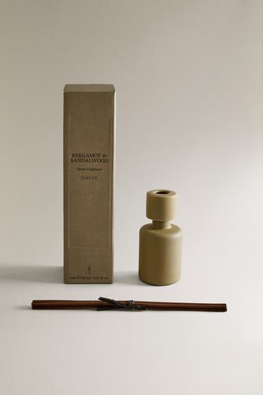 (95 ML) BERGAMOT & SANDALWOOD REED DIFFUSERS - Ecru / Green by Zara - Image 1