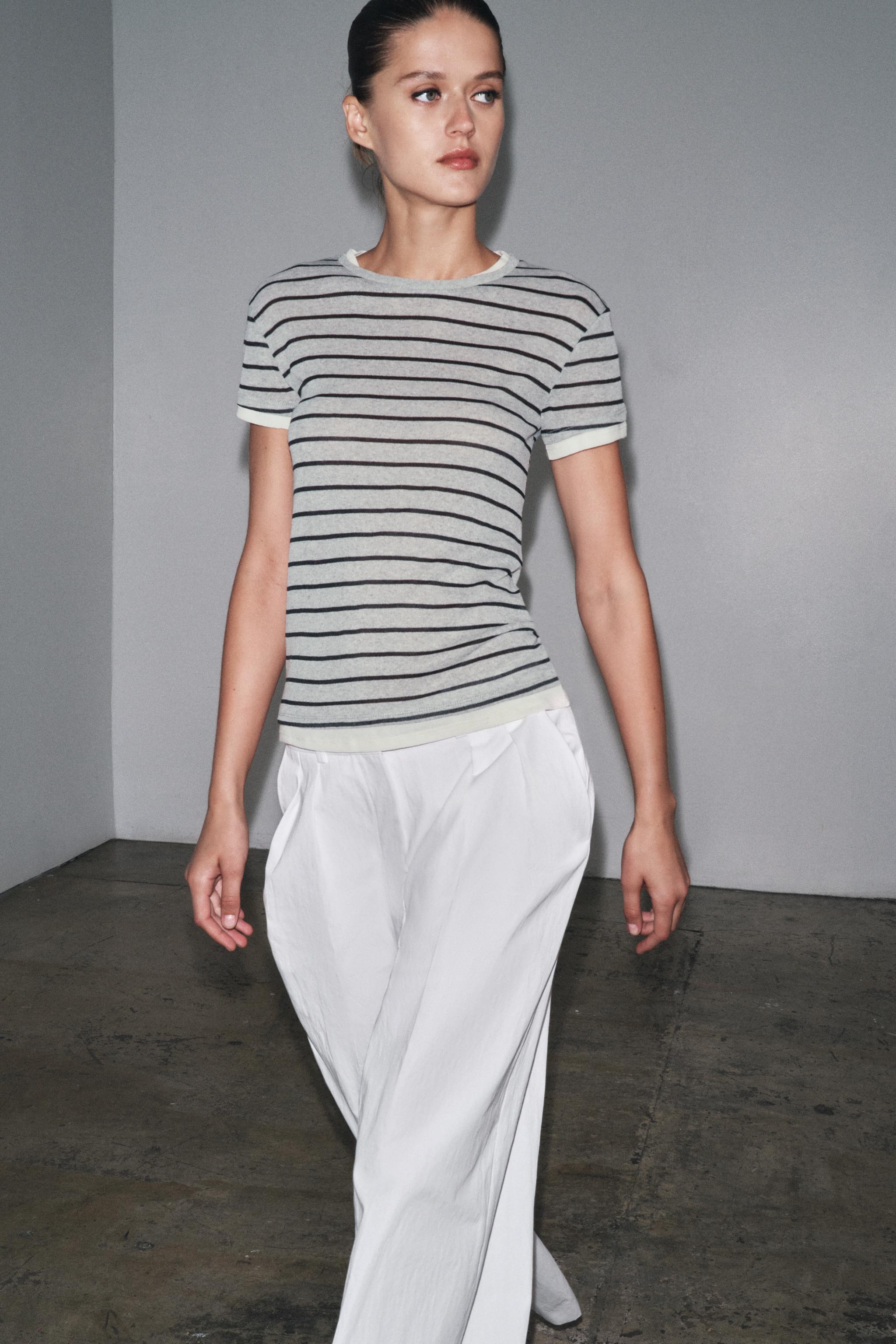 ★ドイツ発*ZARA*テクスチャースリーブレスTシャツ/BLACK★ ZARA（Tシャツ/カットソー(半袖/袖なし) ・ ブラック/黒色系）の