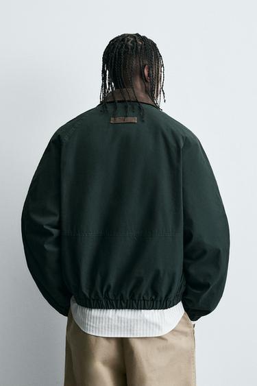 EMBROIDERED CONTRAST COLLAR JACKET - Green by Zara - Image 2