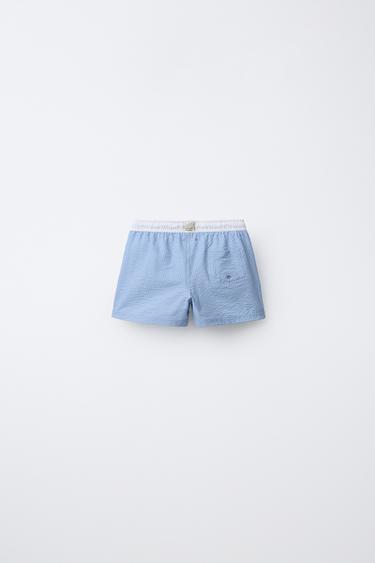 AGES 2-6 / SWIM SHORTS WITH LABEL - Blue by Zara - Image 1