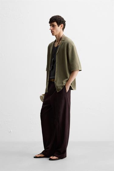 CHEMISE EN MAILLE STRUCTURÉE - Kaki de Zara - Image 3