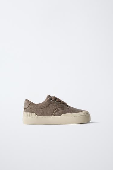 COTTON PLIMSOLLS - Brown by Zara