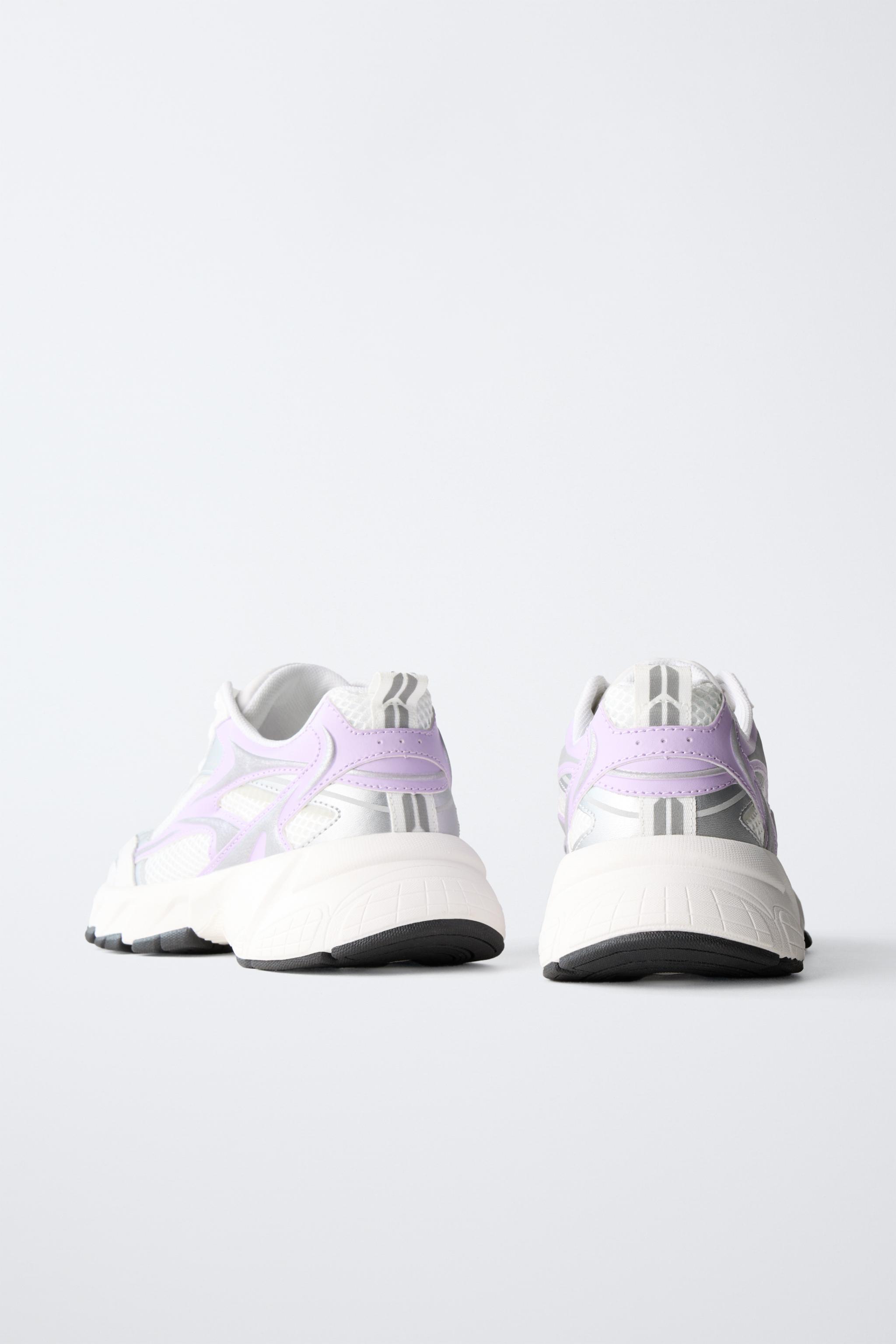 MESH SNEAKERS - Purple | ZARA Canada