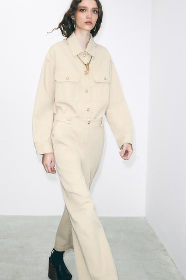 PANTALÓN CULOTTE - Tostado de Zara