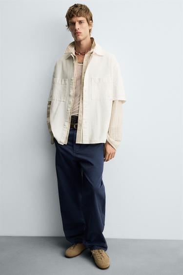 CHEMISE À IMPRIMÉ DÉLAVÉ - Blanc de Zara - Image 7