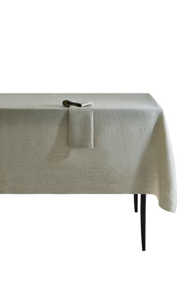 WASHED LINEN TABLECLOTH - Greenish by Zara