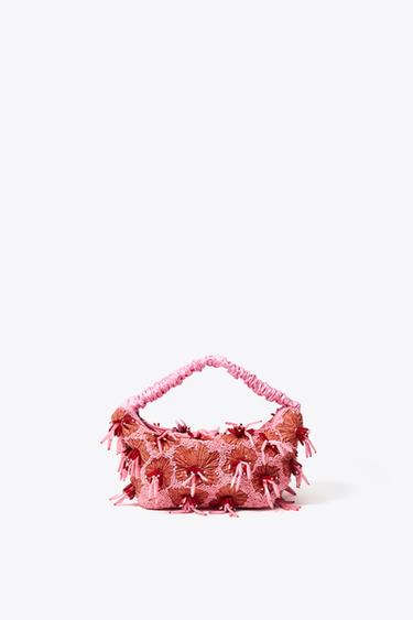მინი ტომარა მძივებით - Zara-ს Pink