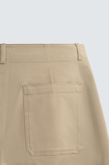 PLEATED WIDE-LEG TROUSERS - Beige by Zara - Image 9