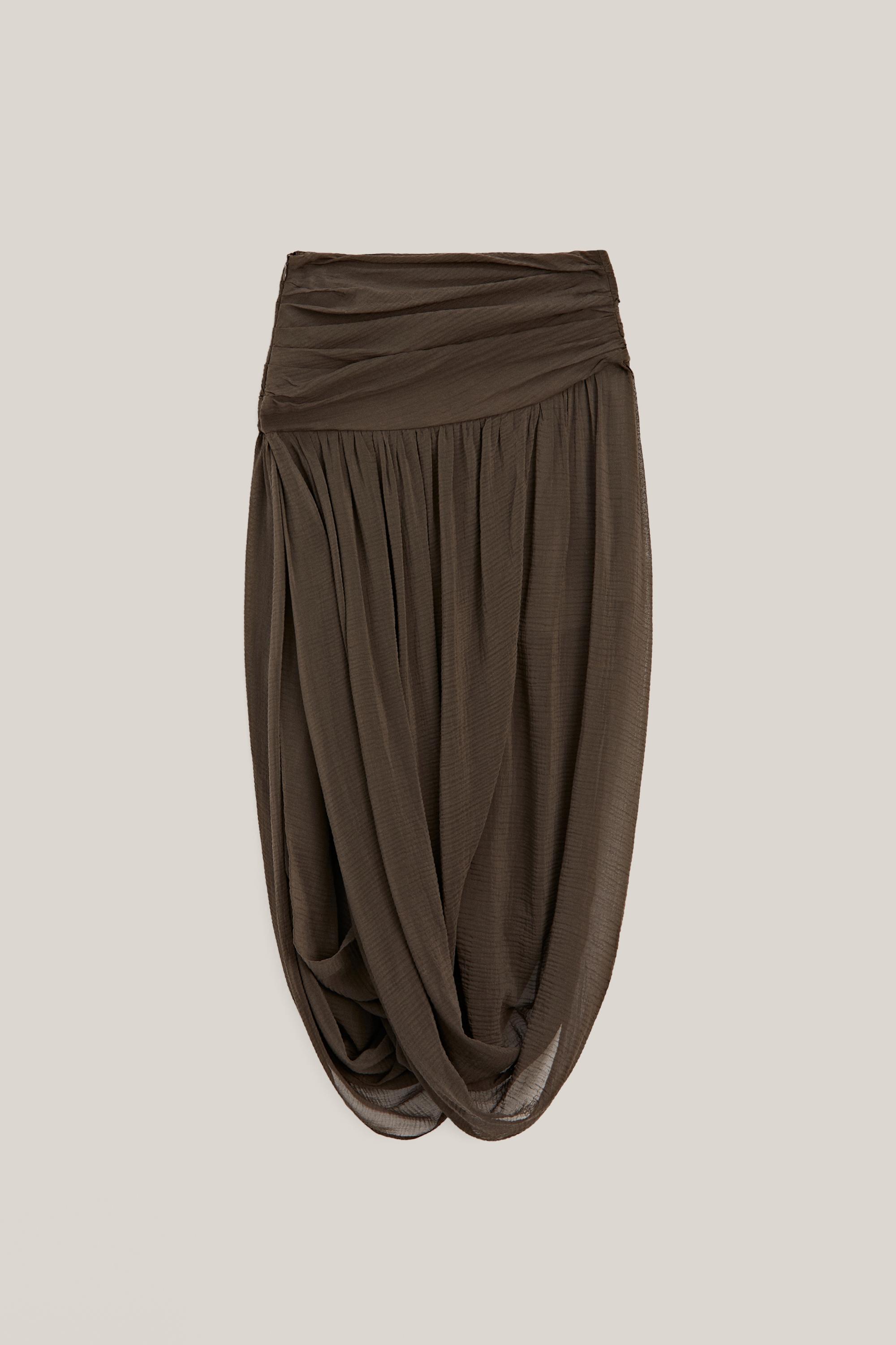 Midi skirt with puff detail - LIMITED EDITION