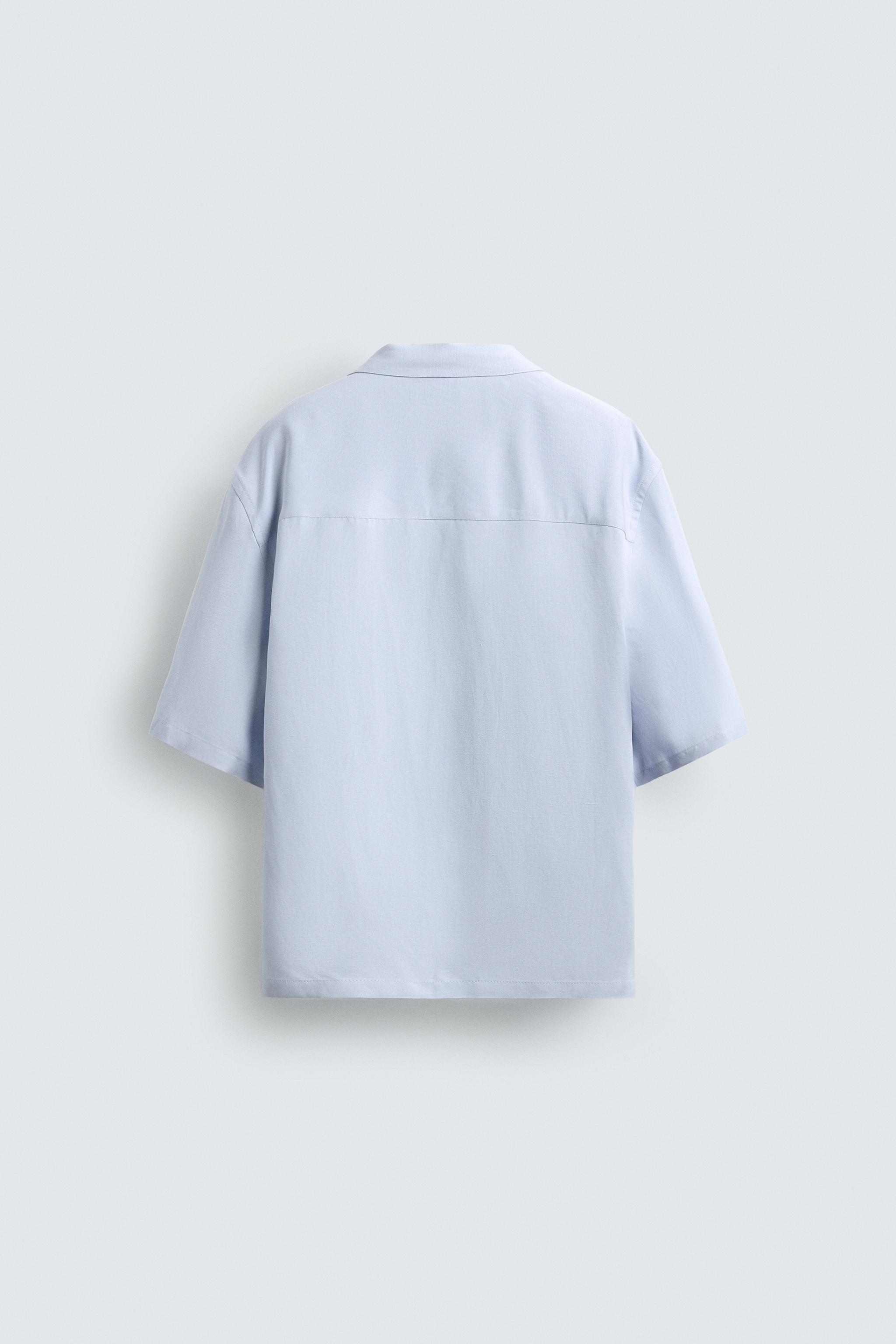 VISCOSE-LINEN KIMONO SHIRT