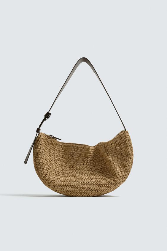BRAIDED SHOULDER BAG - Ecru White de Zara - Imagen 0