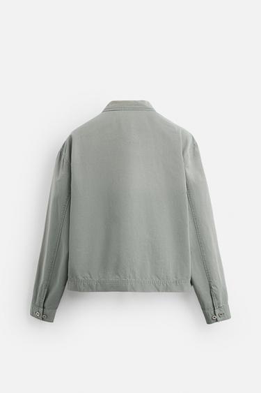VESTE DÉLAVÉE IMPRIMÉE EFFET VINTAGE - Gris de Zara - Image 7