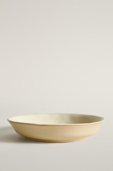 Zara STONEWARE SOUP PLATE WITH IRREGULAR EDGE - 奶油色 - 圖片 0