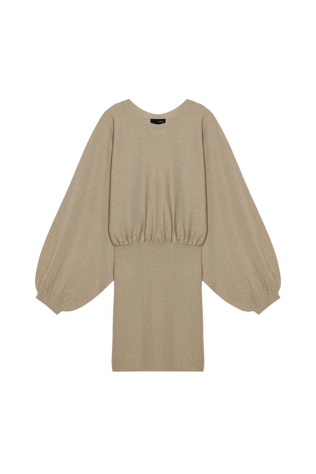 BALLOON SLEEVE TOP WITH FITTED HEM - image 3