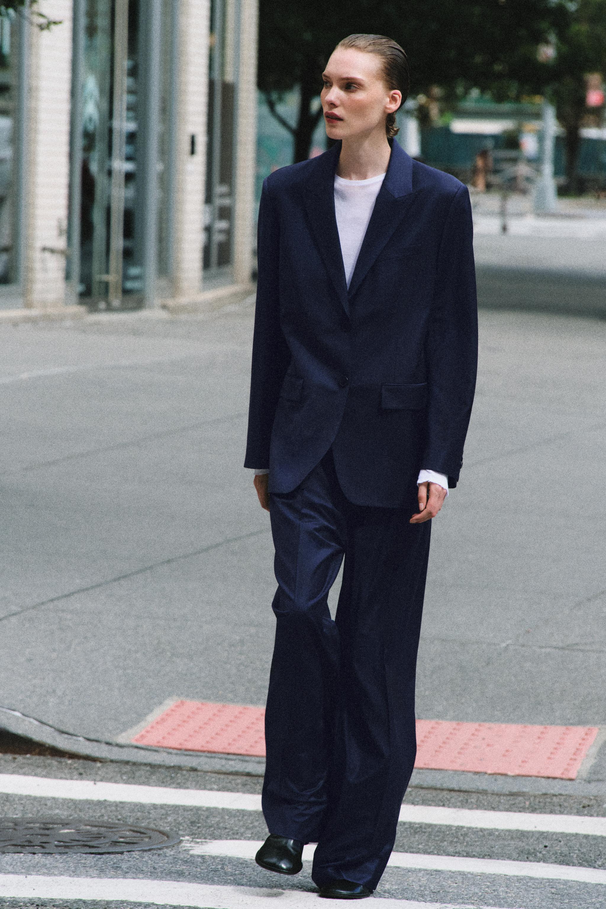 Zara ZW COLLECTION YÜN KARIŞIMLI PENSLİ PANTOLON görsel 4