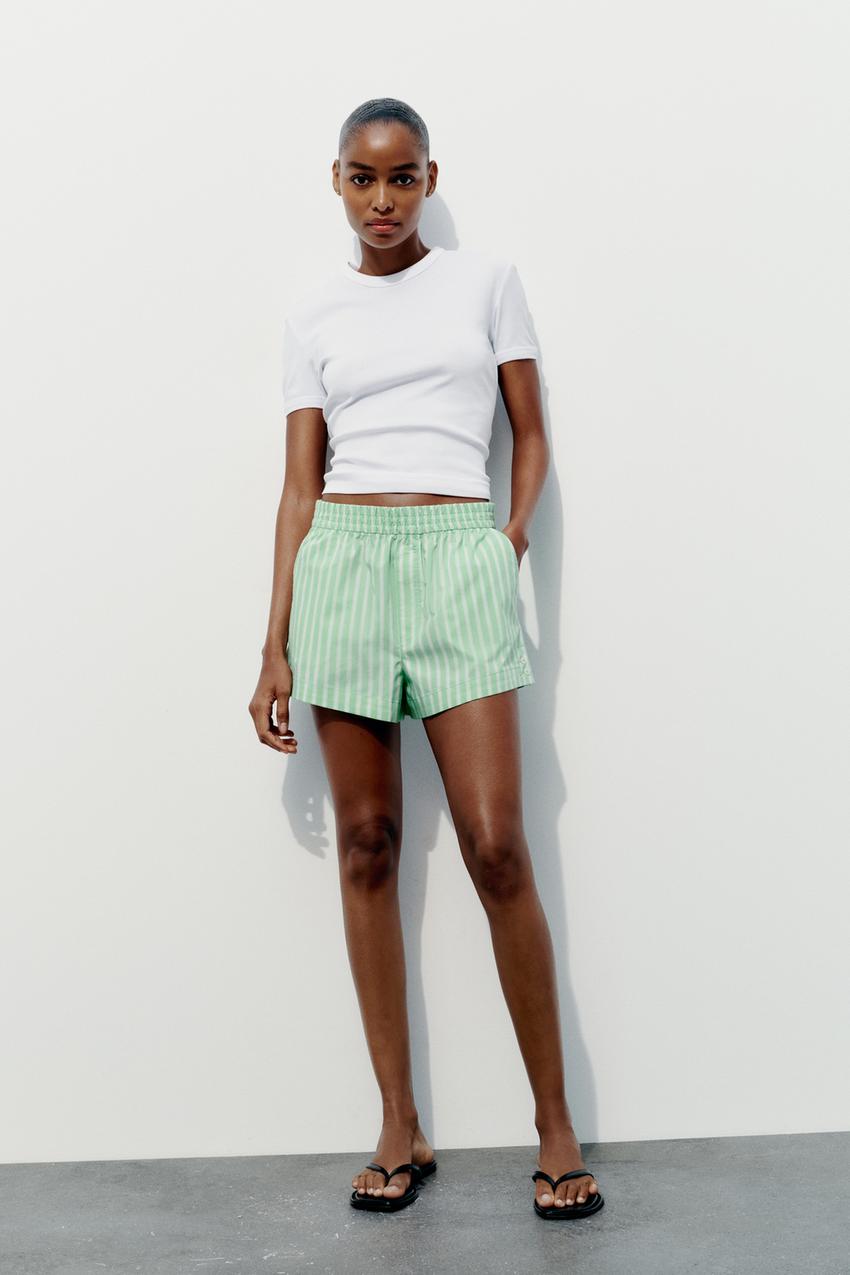 レディースグリーンショートパンツ | ZARA 日本