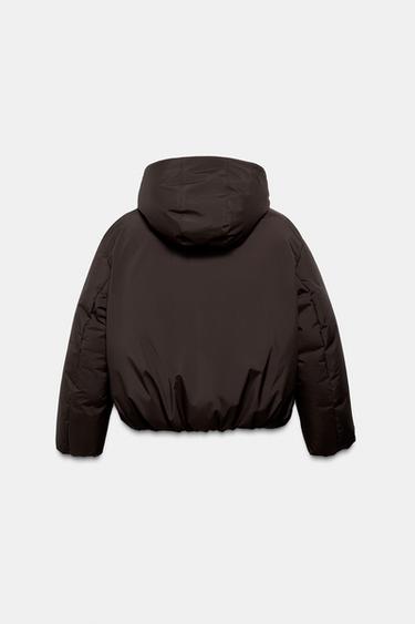 ANORAK MATELASSÉ À CAPUCHE DÉPERLANT COUPE-VENT - Marron de Zara - Image 8