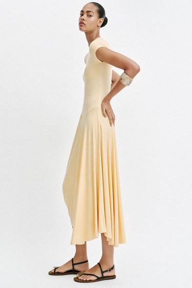ROBE LONGUE ASYMÉTRIQUE - Vanille de Zara - Image 4