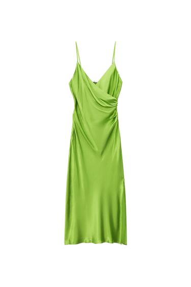 DRAPED LINGERIE-STYLE DRESS