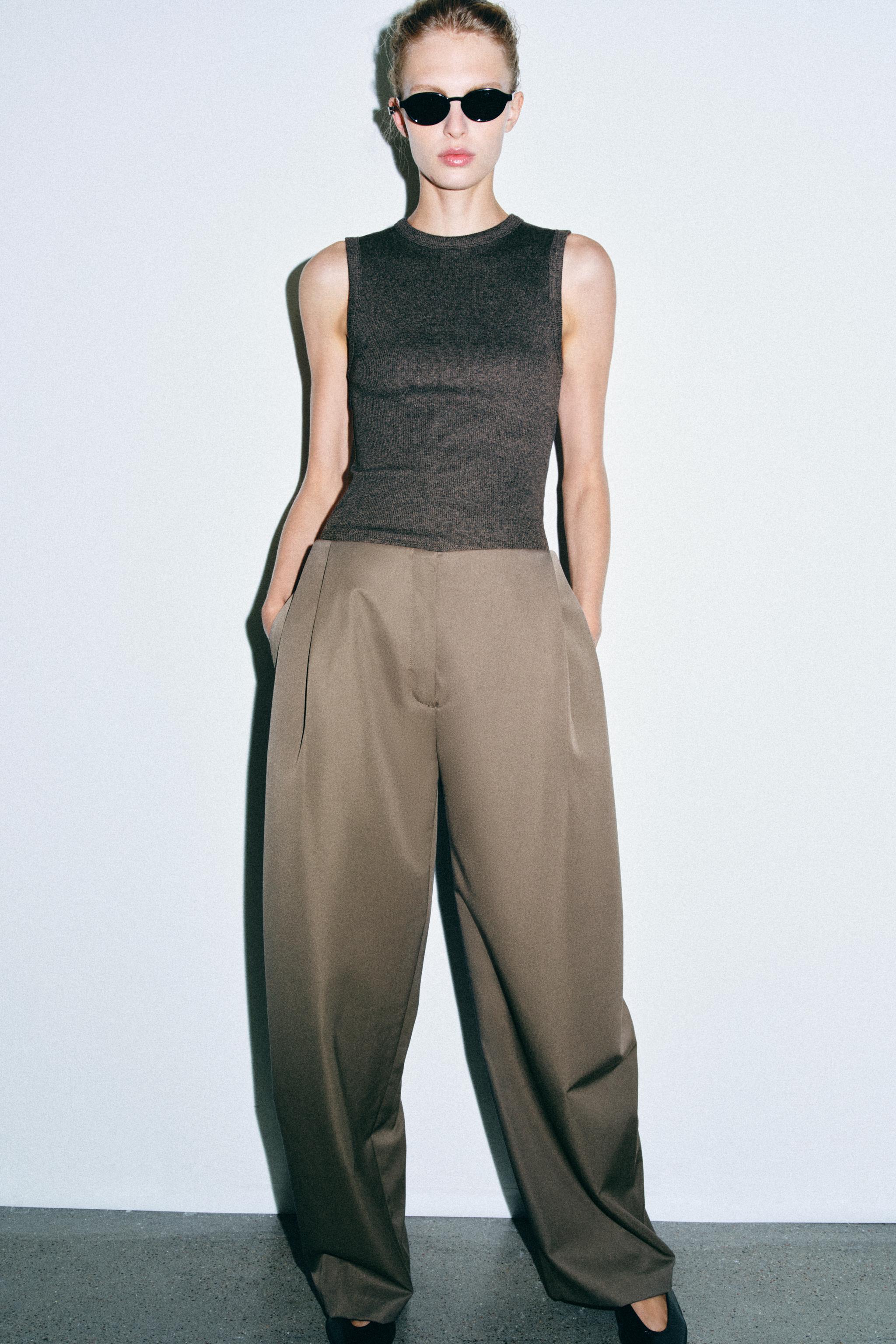 ZW COLLECTION DARTED WIDE-LEG PANTS - thumbnail 2