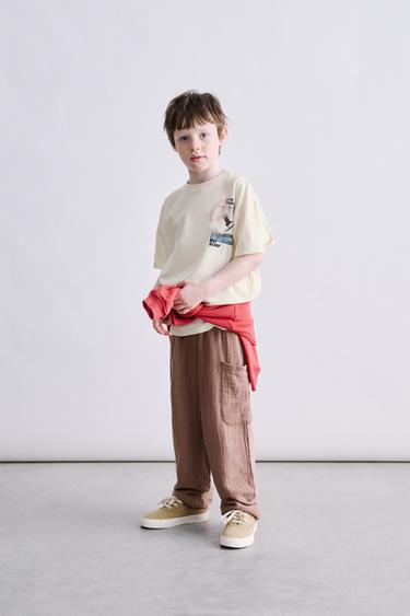 SURF PHOTO PRINT T-SHIRT - Ecru by Zara - Image 5