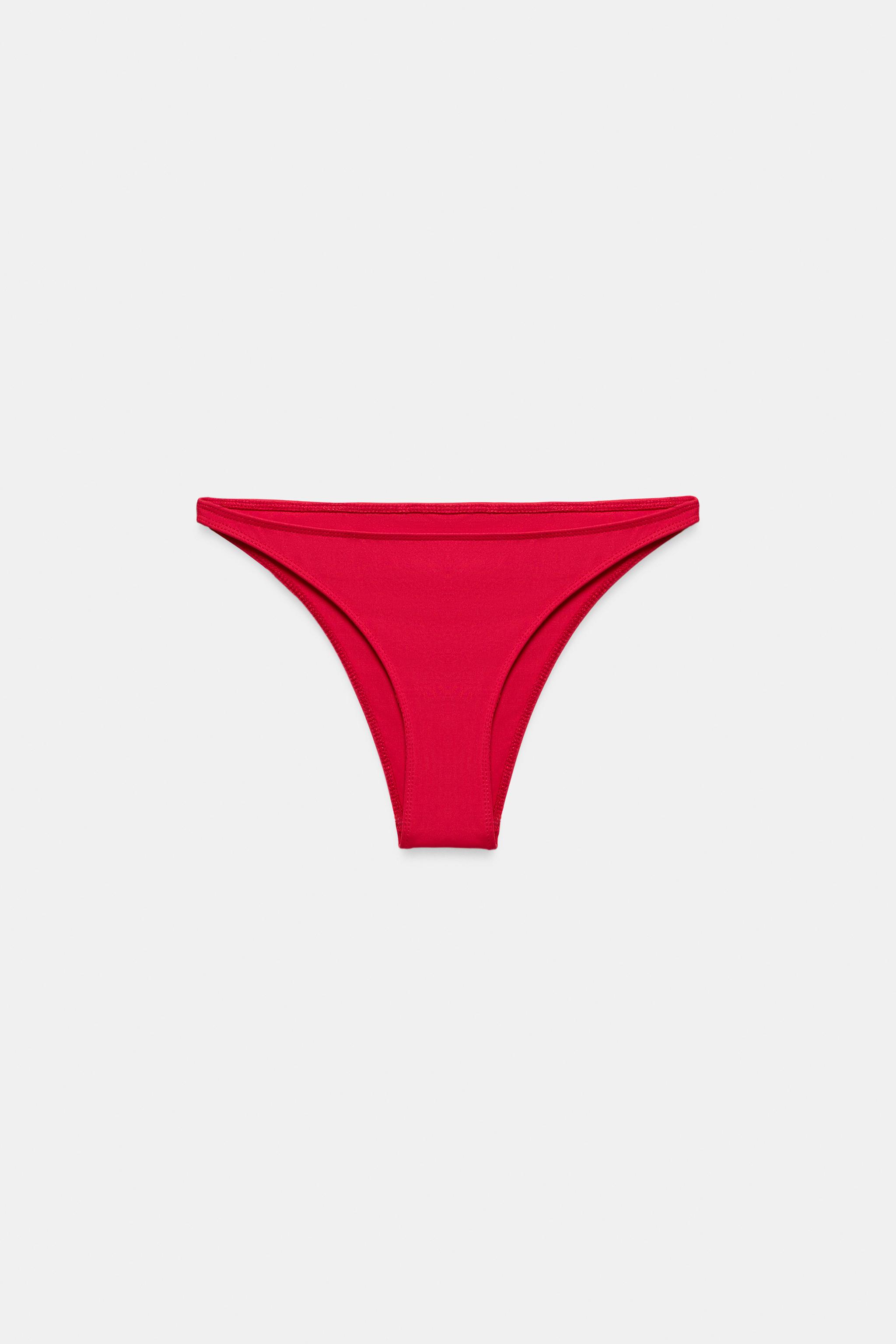 PLAIN BIKINI BOTTOMS — Red