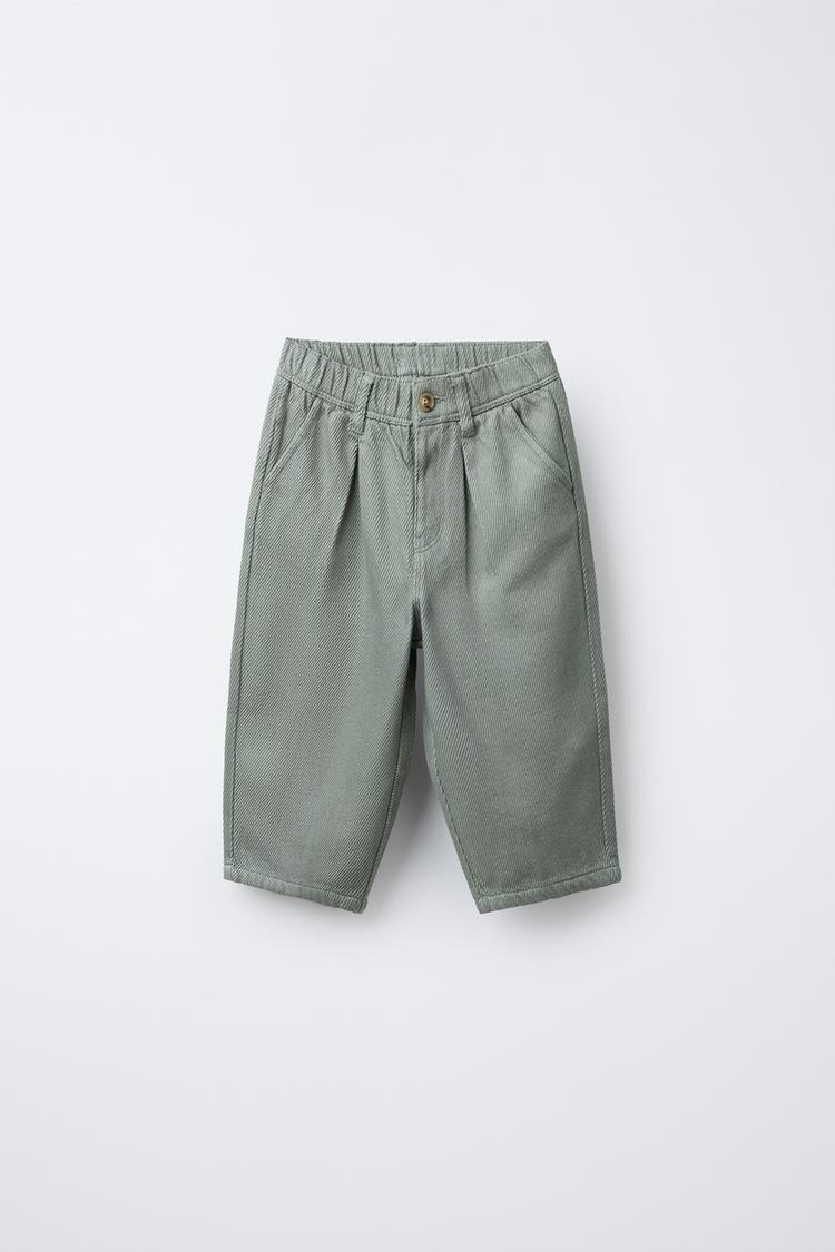 PANTALONI SOFT TOUCH PINCE Verde acqua ZARA Italia Italy