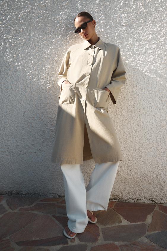 TRENCH LARGO ZW COLLECTION - Arena de Zara - Imagen 0