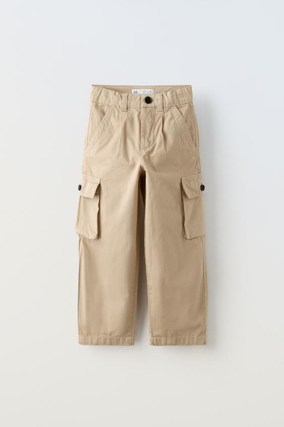 Parachute broek met cargo model khaki