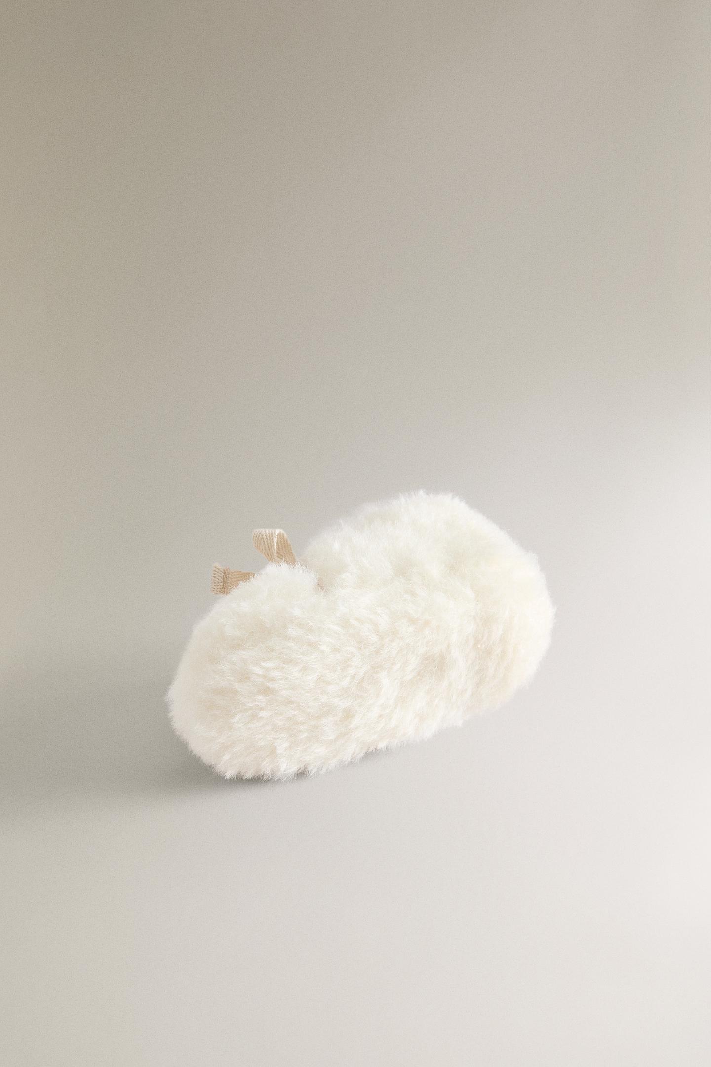 Детские ботинки Zara Faux Shearling, цвет: Бежевый — фото 5