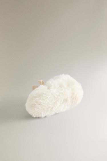 FAUX SHEARLING BOOTIES - Beige by Zara - Image 4