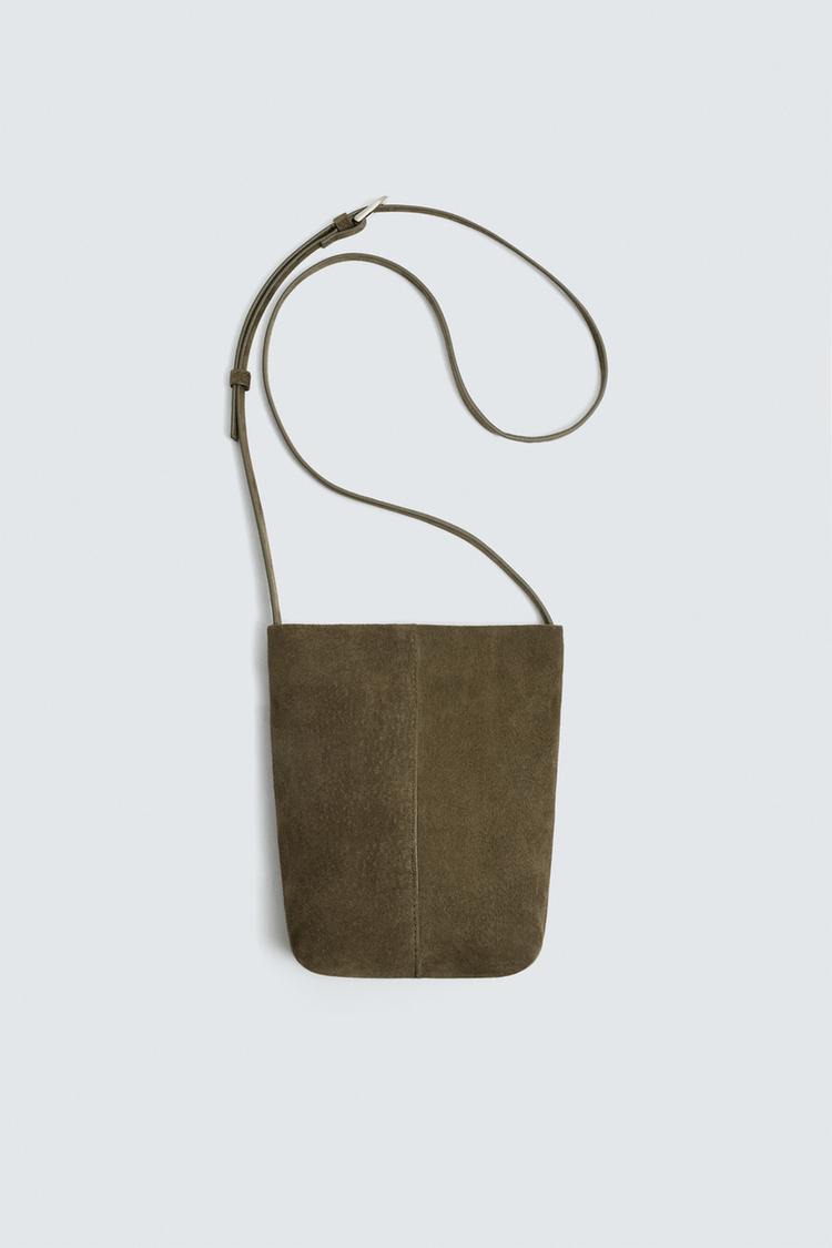 ZARA LEATHER CROSSBODY BAG
