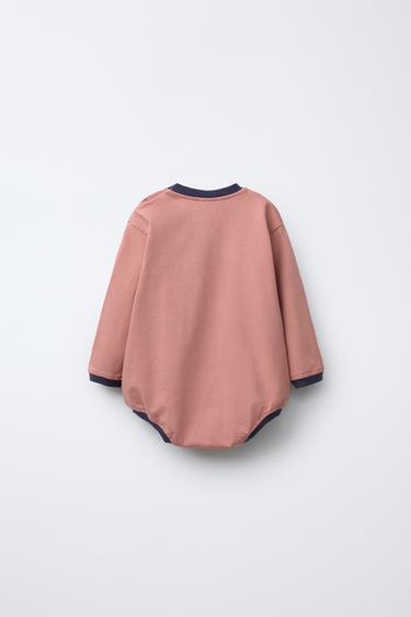 CONTRAST TOWELLING BODYSUIT - Pink by Zara - Image 1