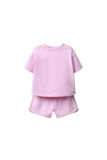 Zara FLAME T-SHIRT AND BERMUDA SET - Pink