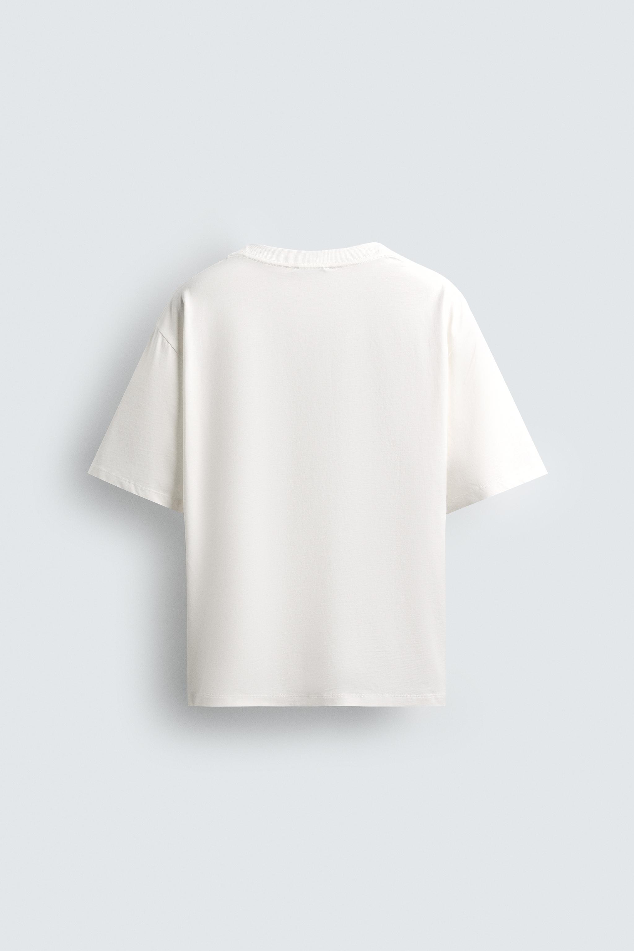 ★MIM the wardrobe★ Mimder Patchwork T-Shirt White MW251HT1 TEXT PATCH T-SHIRT - White | ZARA United States