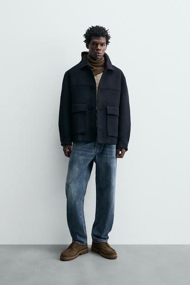 Zara STRAIGHT FIT JEANS - Bluish
