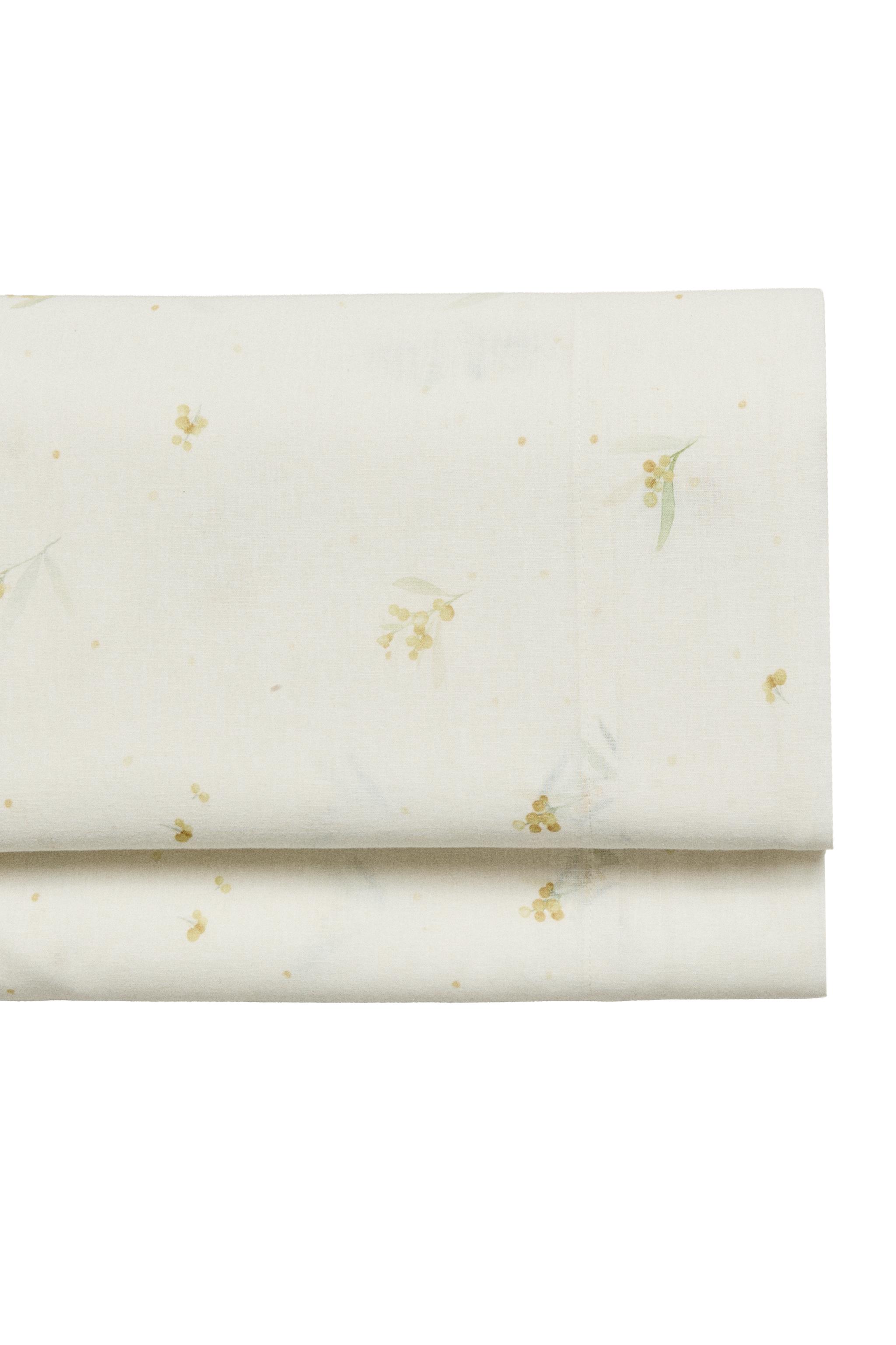 MIMOSA LINEN AND COTTON FLAT SHEET - Oyster-white | ZARA United States