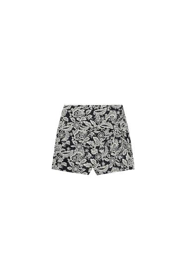 KNOTTED CUTWORK SKORT - Blue/White by Zara - Image 0