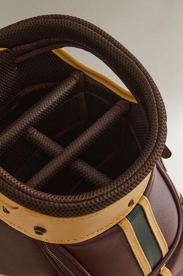 RIGID LEATHER GOLF BAG - Brown by Zara - Image 1