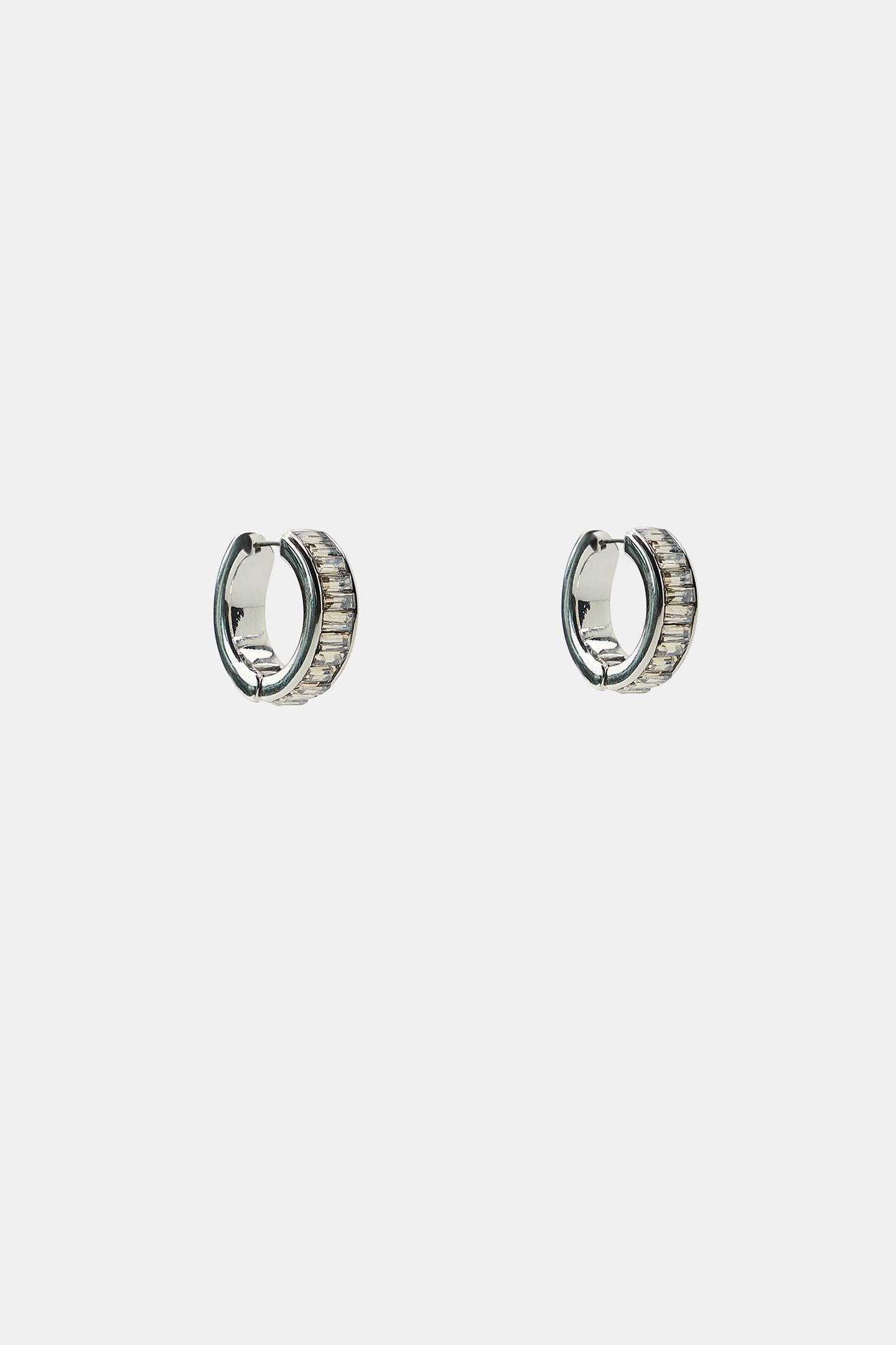 Женские серьги Zara Rhinestone Ear Cuff Pack, цвет: Золотой / Серебряный — фото 3