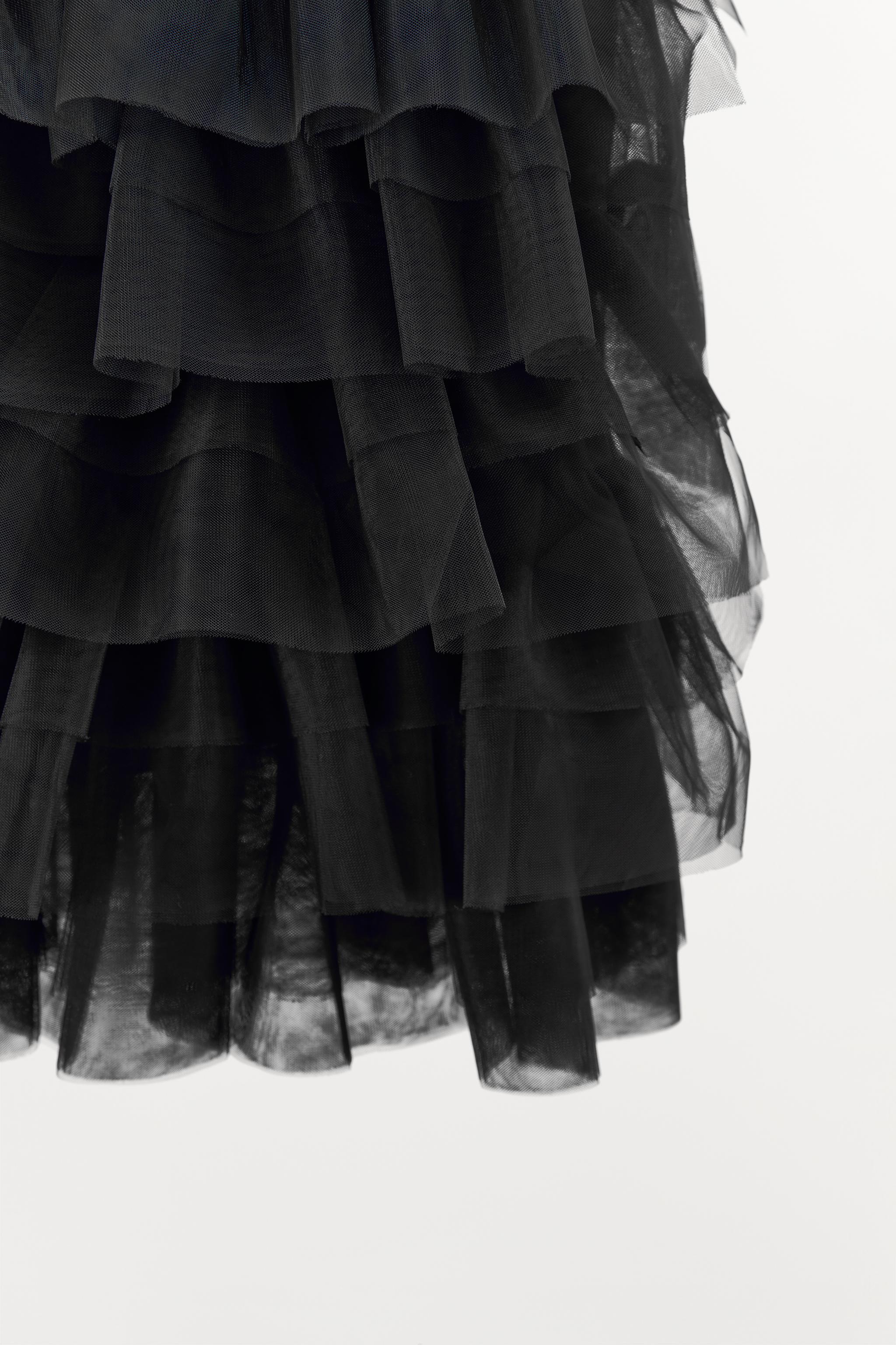 Black tulle skirt zara best sale