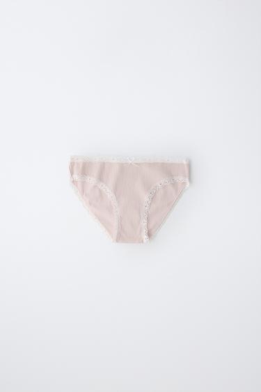 6-14 YEARS / THREE-PACK OF LACE BRIEFS - Pink by Zara - Image 2