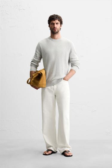 Zara TEKSTUURNE KAMPSUN, REGULAR FIT - Grey marl